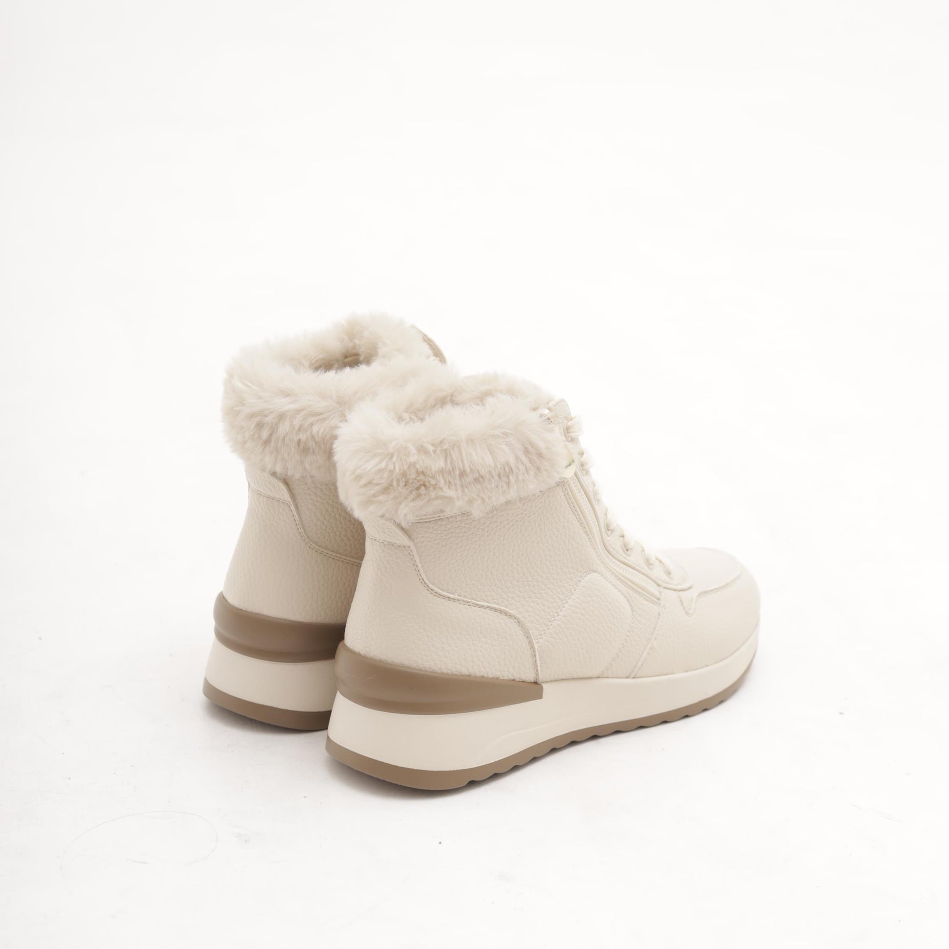 STIVALETTO SNEAKERS ZIP BEIGE 