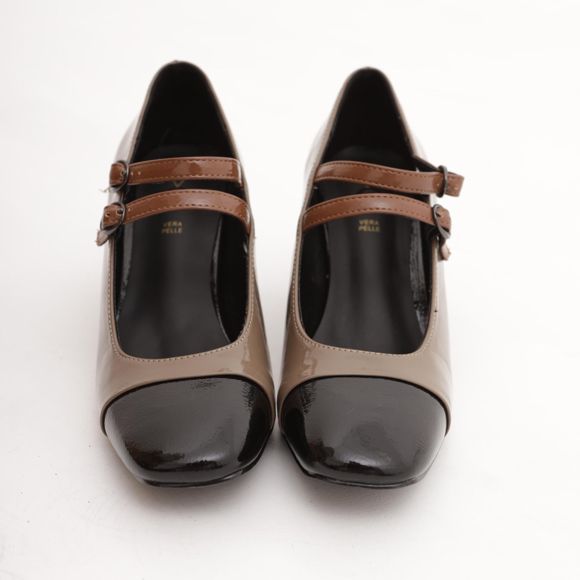 MARY JANE BICOLORE 2 CINTURINI TAUPE 