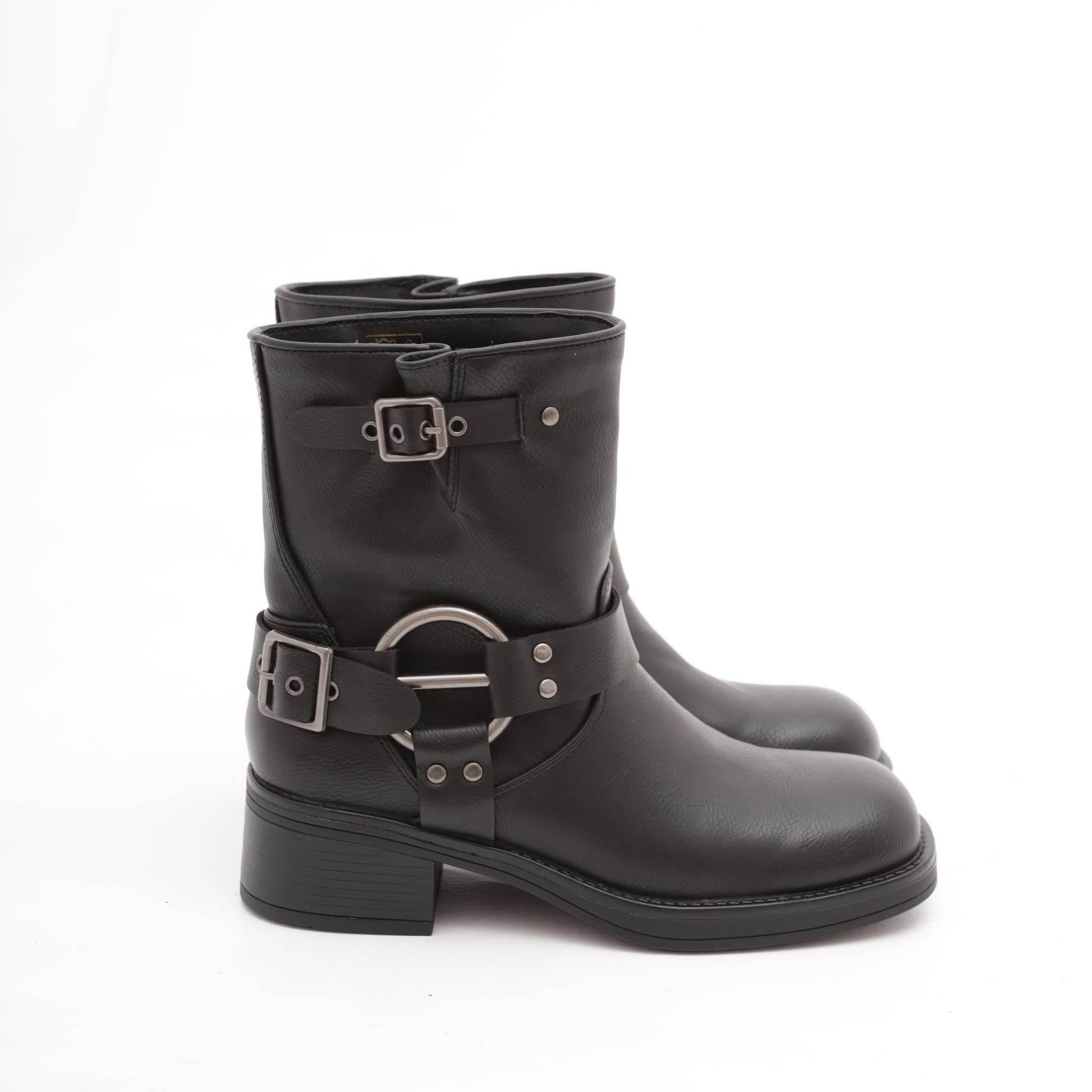 BIKER BASSO QUADRATO NERO 