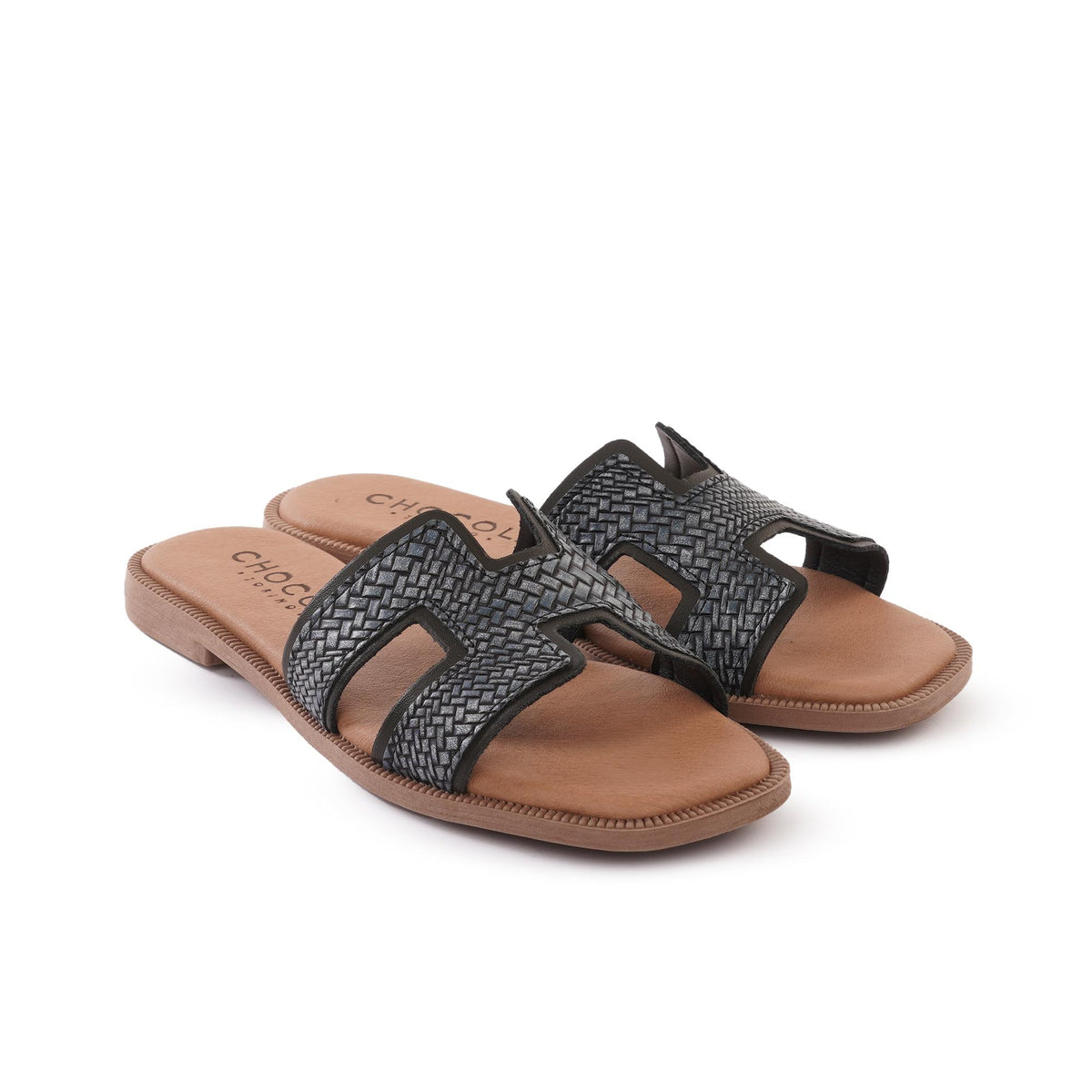 CIABATTINA H INTRECCIATO BLU<BR/><BR/><BR/> 