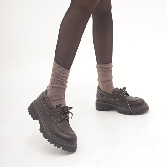 SCARPA STRINGATA VELA TESTA DI MORO MP70027-3PTM CHOCOLA