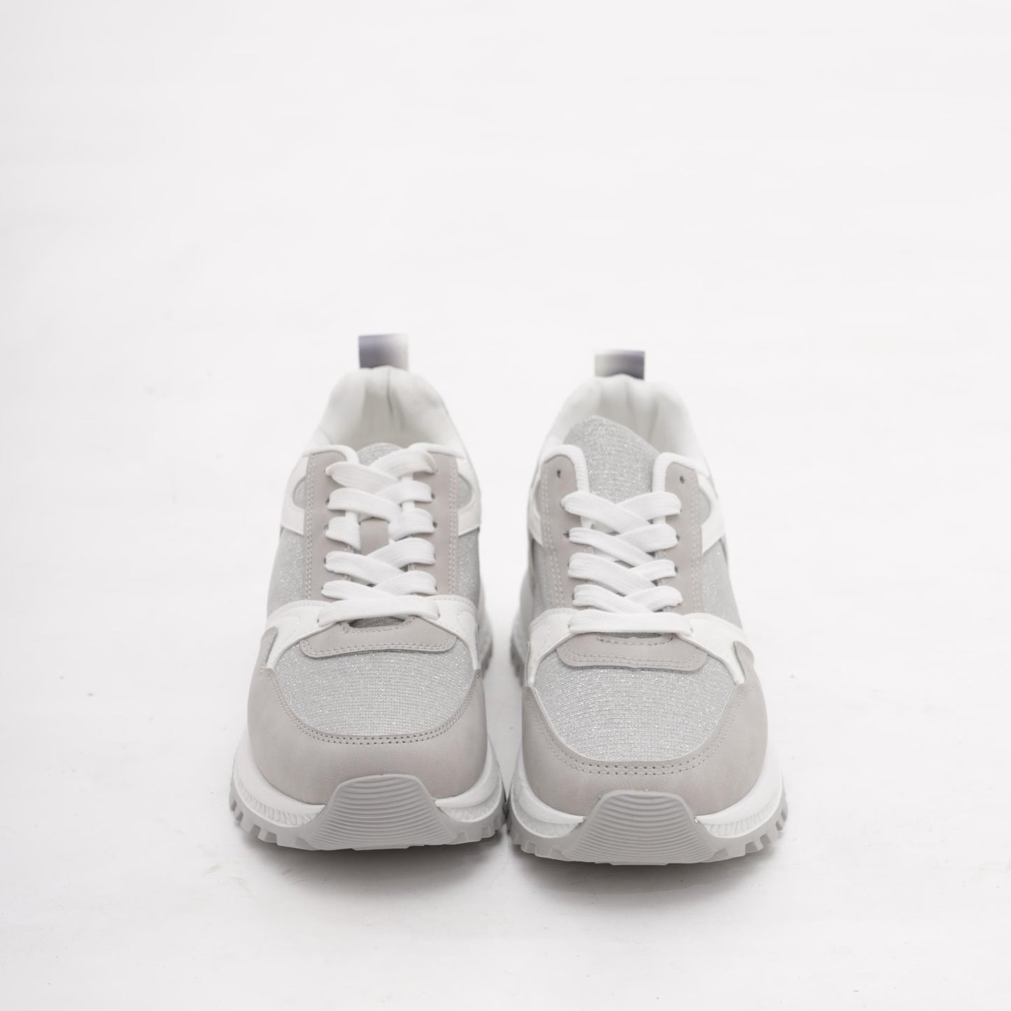 SNEAKERS RUNNING SHINY GRIGIO<BR/> 