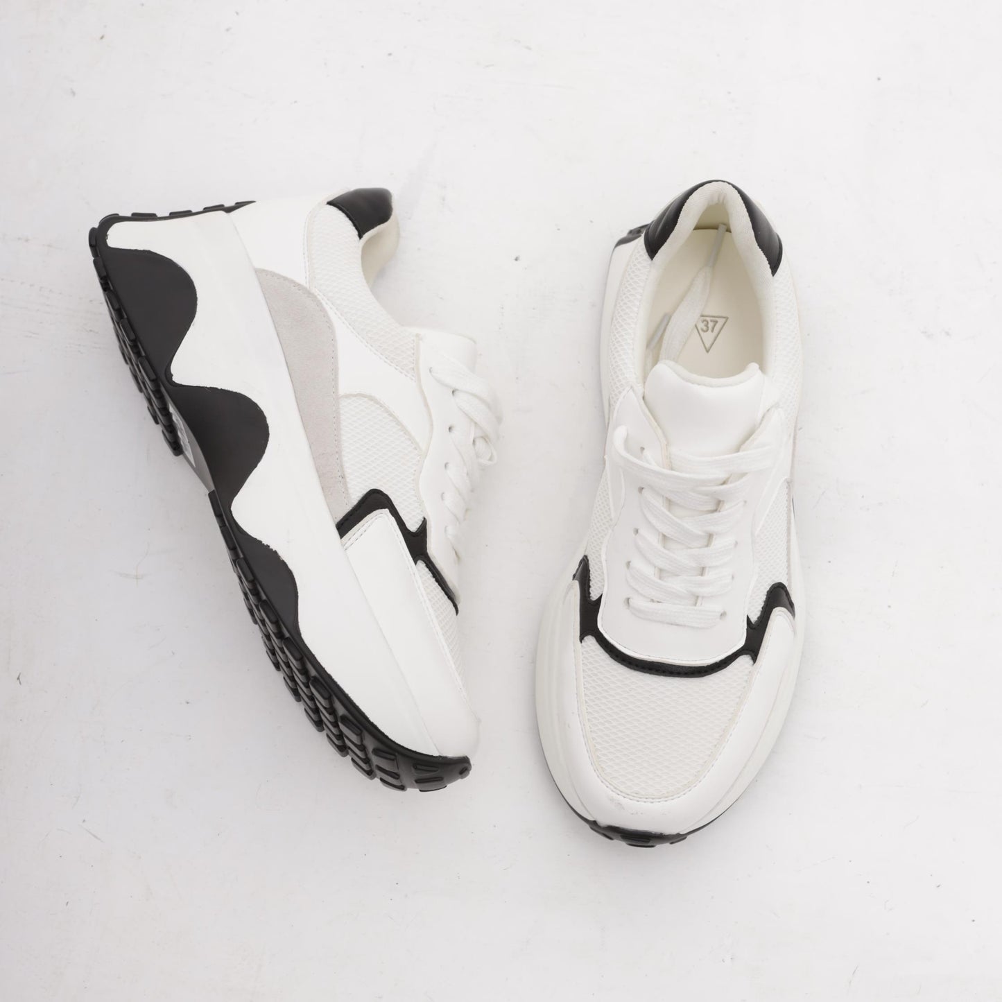 SNEAKERS OVERSIZE BIANCO/NERO<BR/> 