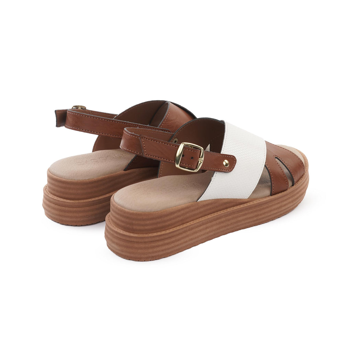 SANDALO ZEPPA FASCE INCROCIATE BICOLORE BIANCO<BR/> 