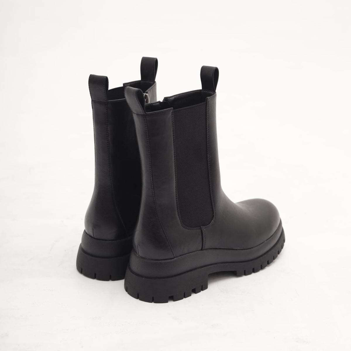 STIVALETTO ELASTICO E ZIP NERO 