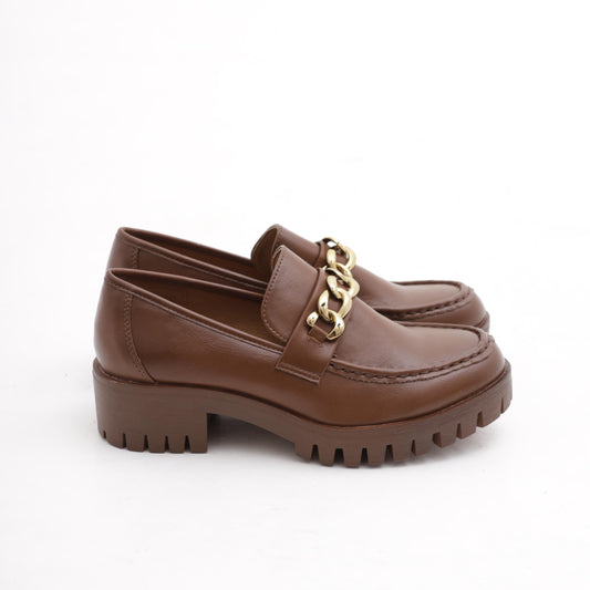 MOCASSINO CATENA MARRONE 