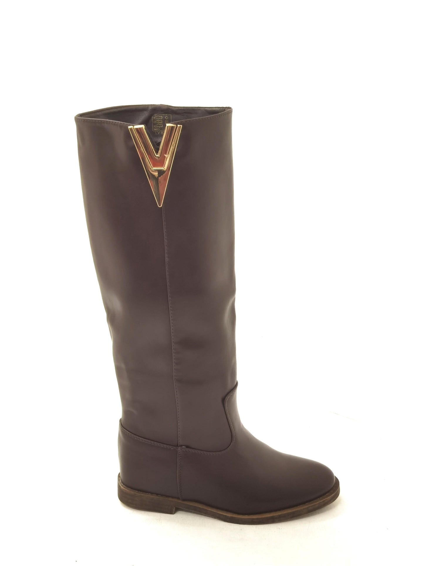 STIVALE ALTO DETTAGLIO V TESTA DI MORO LY81-7PUTM CHOCOLA