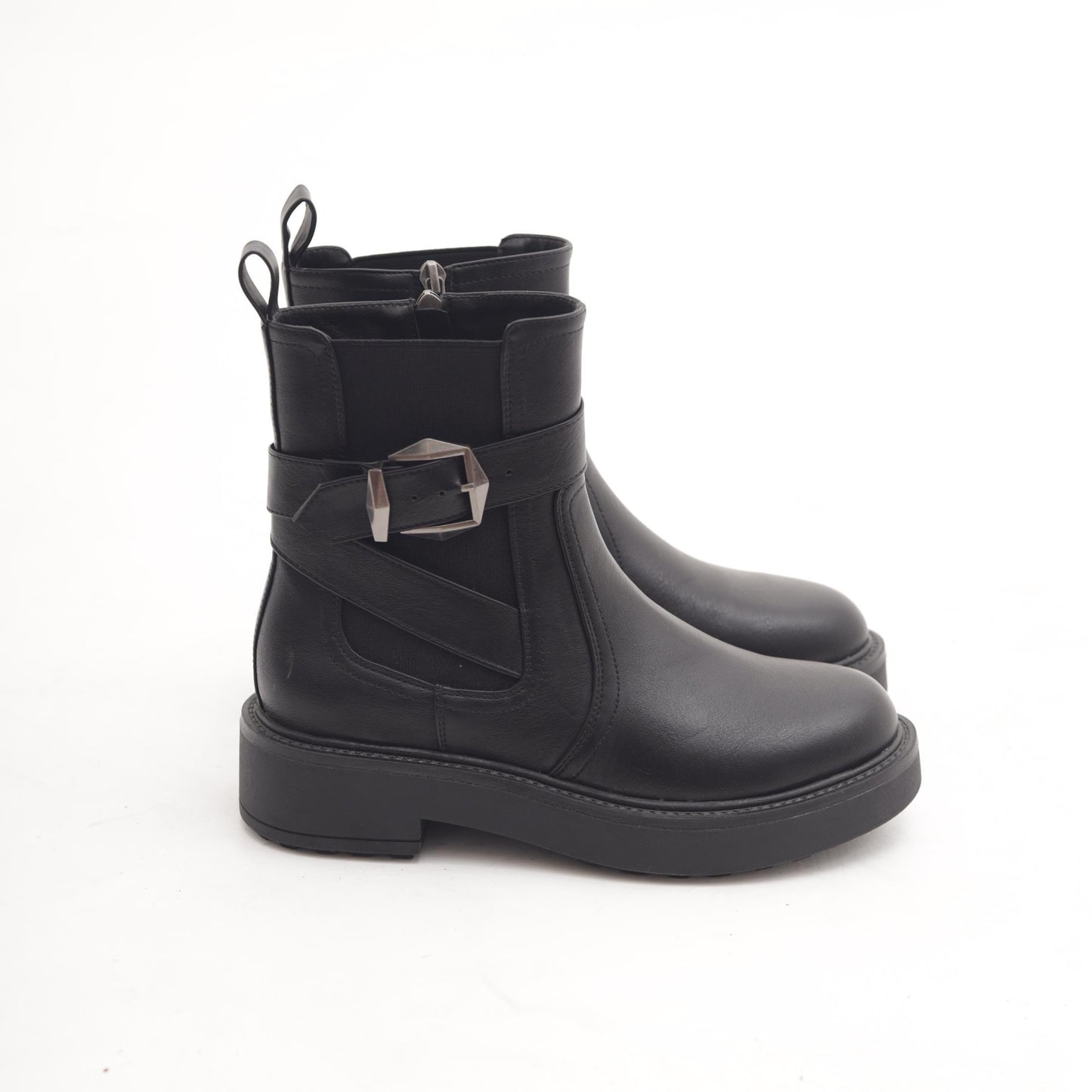 STIVALETTO ELASTICO E ZIP NERO 