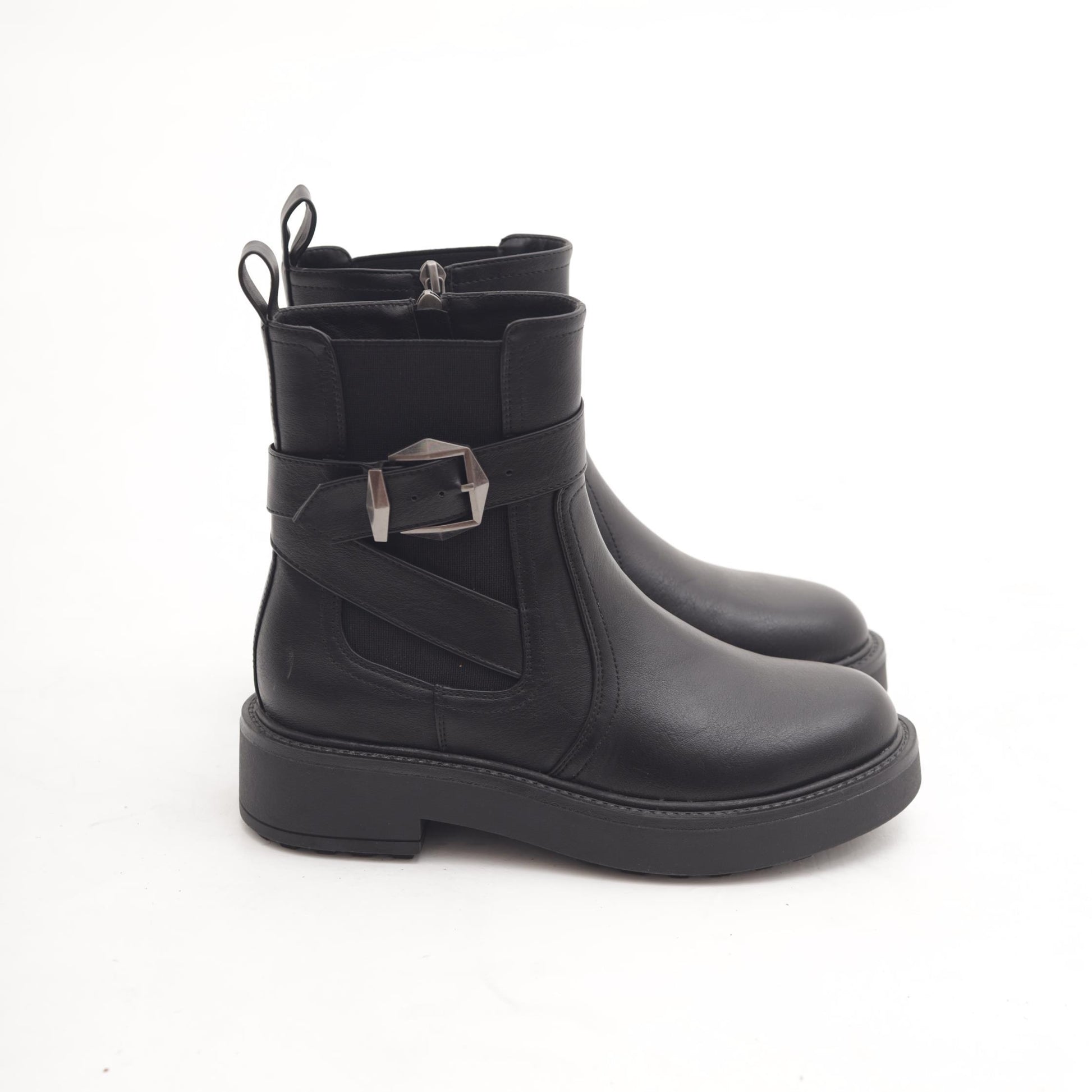 STIVALETTO ELASTICO E ZIP NERO 