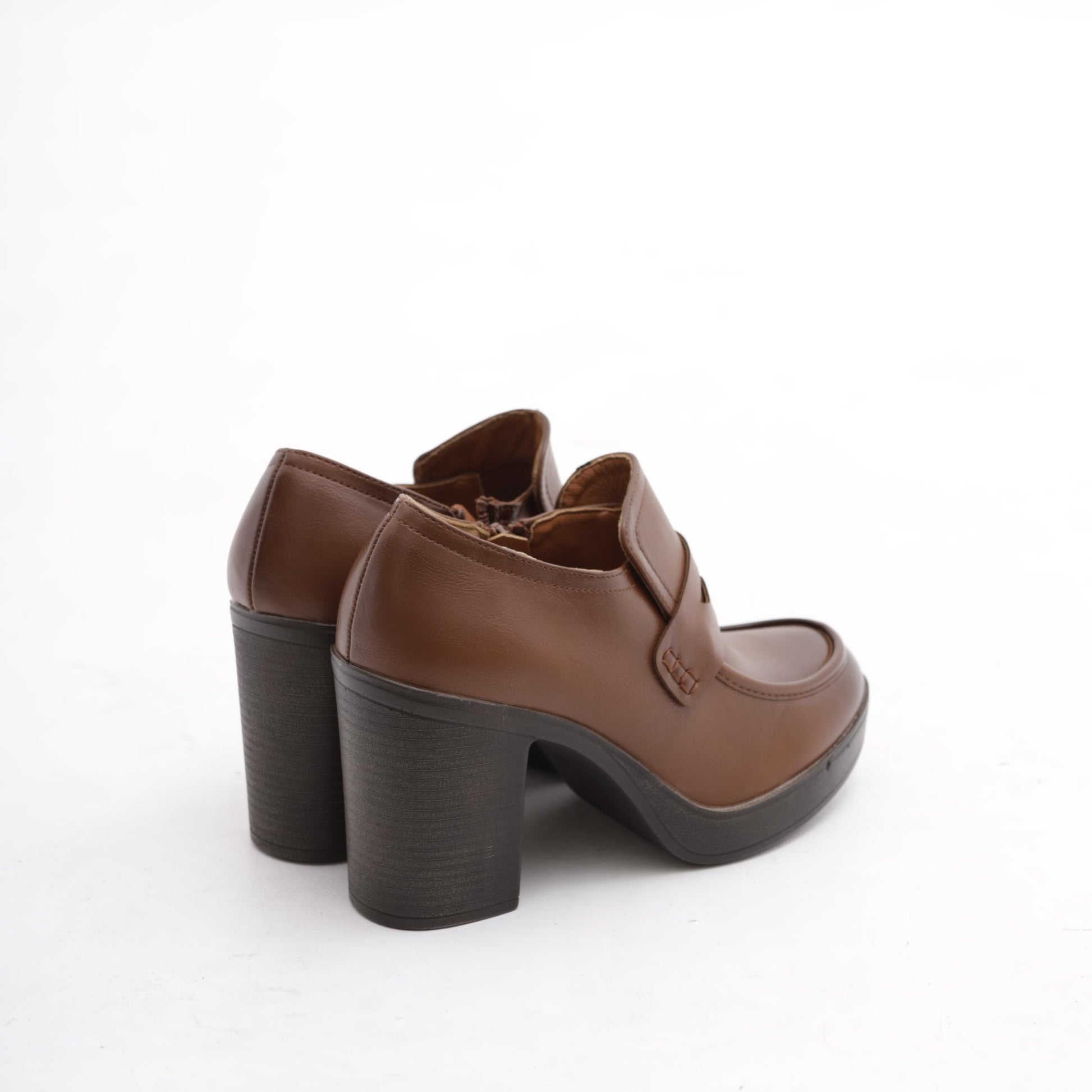 TRONCHETTO MOCASSINO TACCO MARRONE MP354-13PUMARRONE CHOCOLA