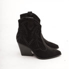 STIVALETTO TEXANO CON BORCHIE NERO 