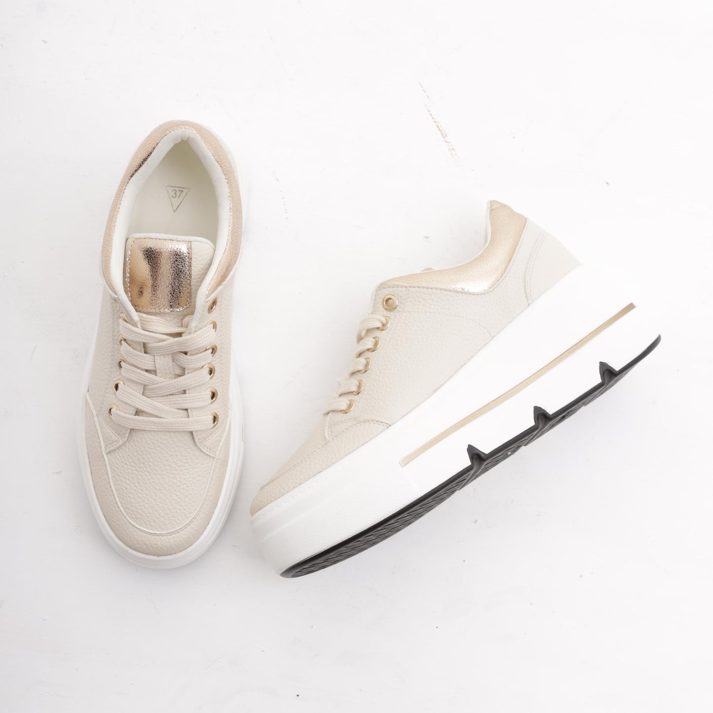 SNEAKERS FLATFORM BEIGE 