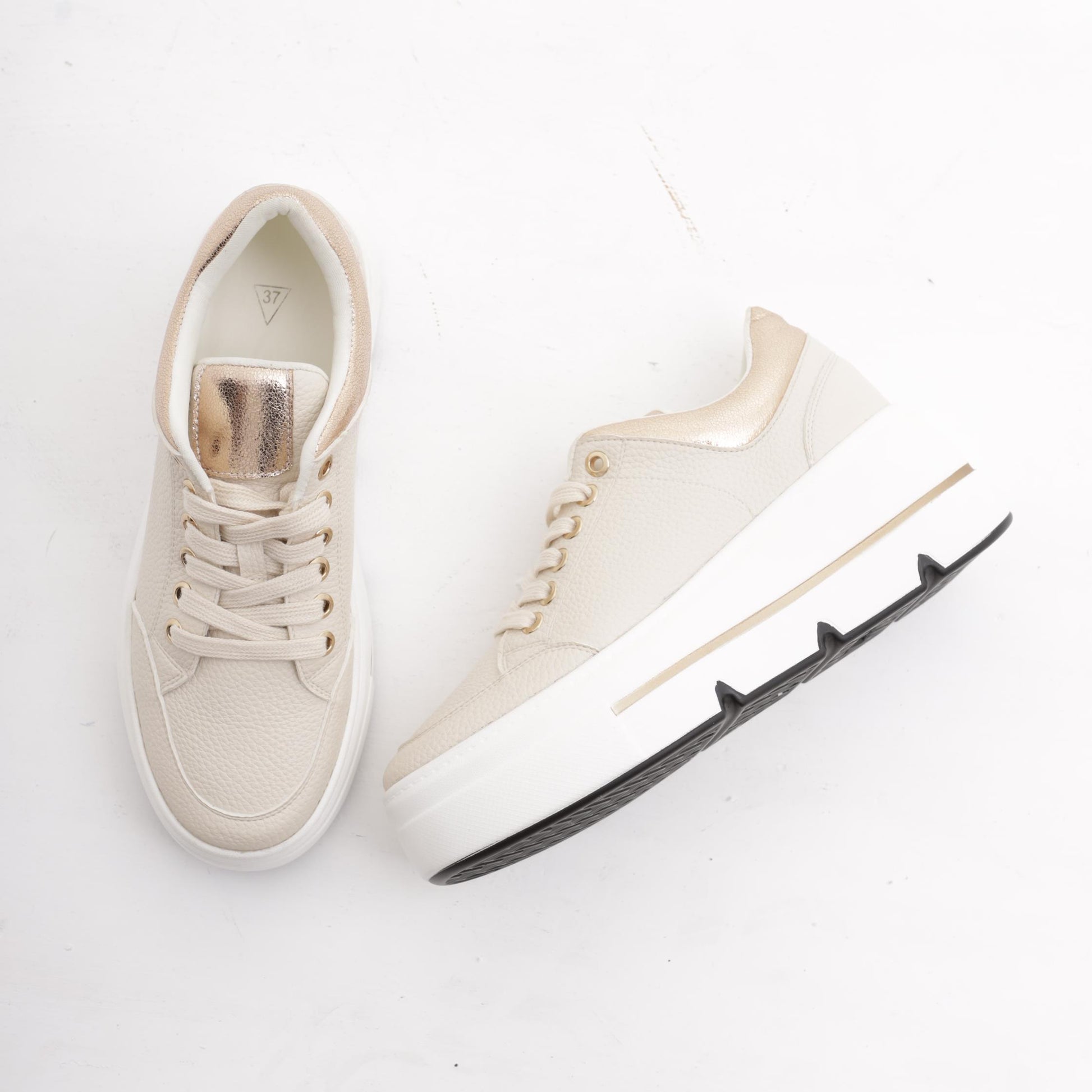 SNEAKERS FLATFORM BEIGE 