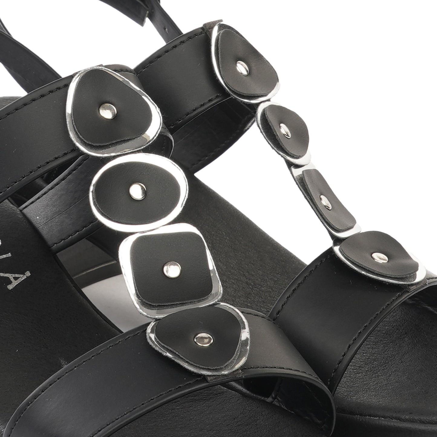 SANDALO TACCO SHAPES NERO<BR/> 