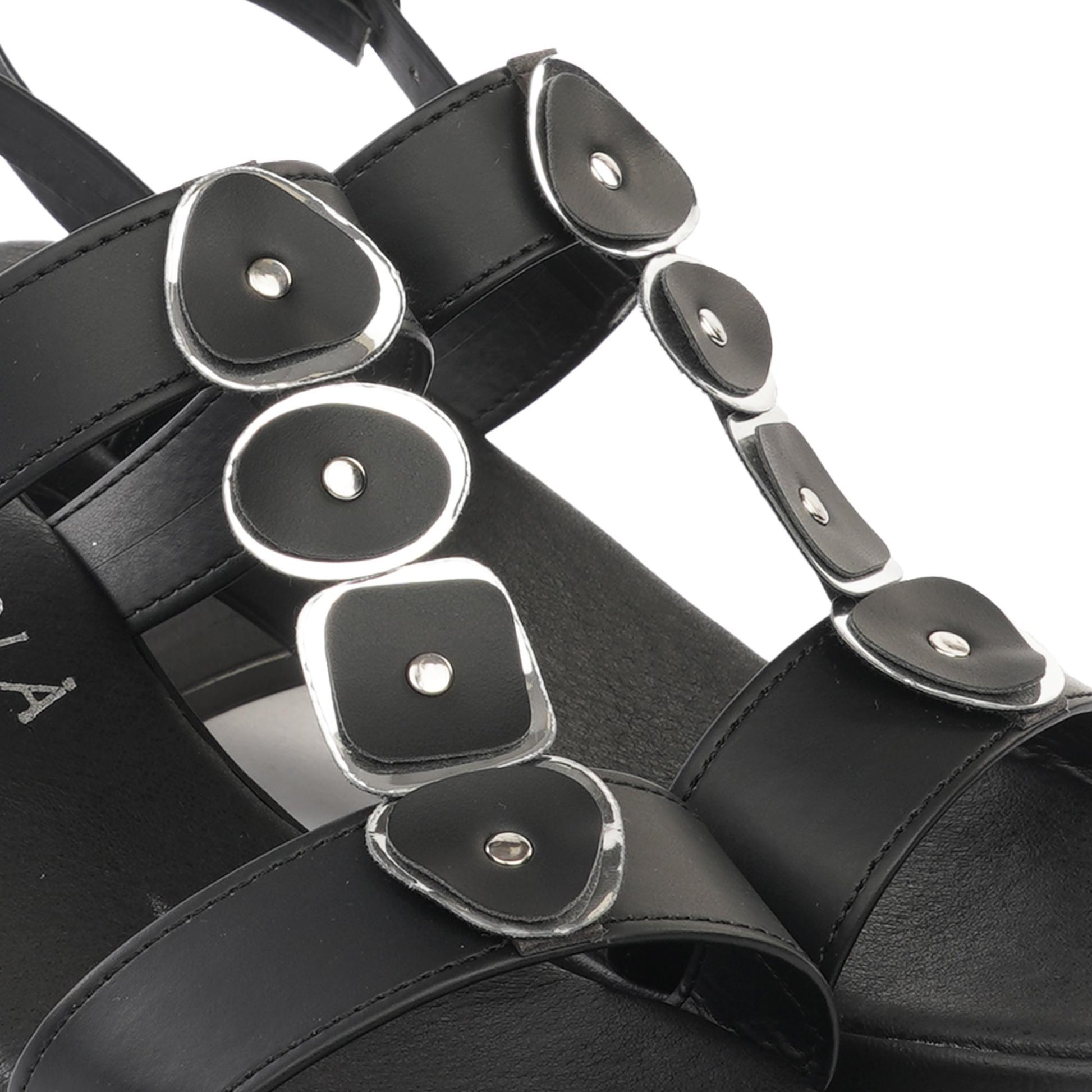 SANDALO TACCO SHAPES NERO<BR/> 
