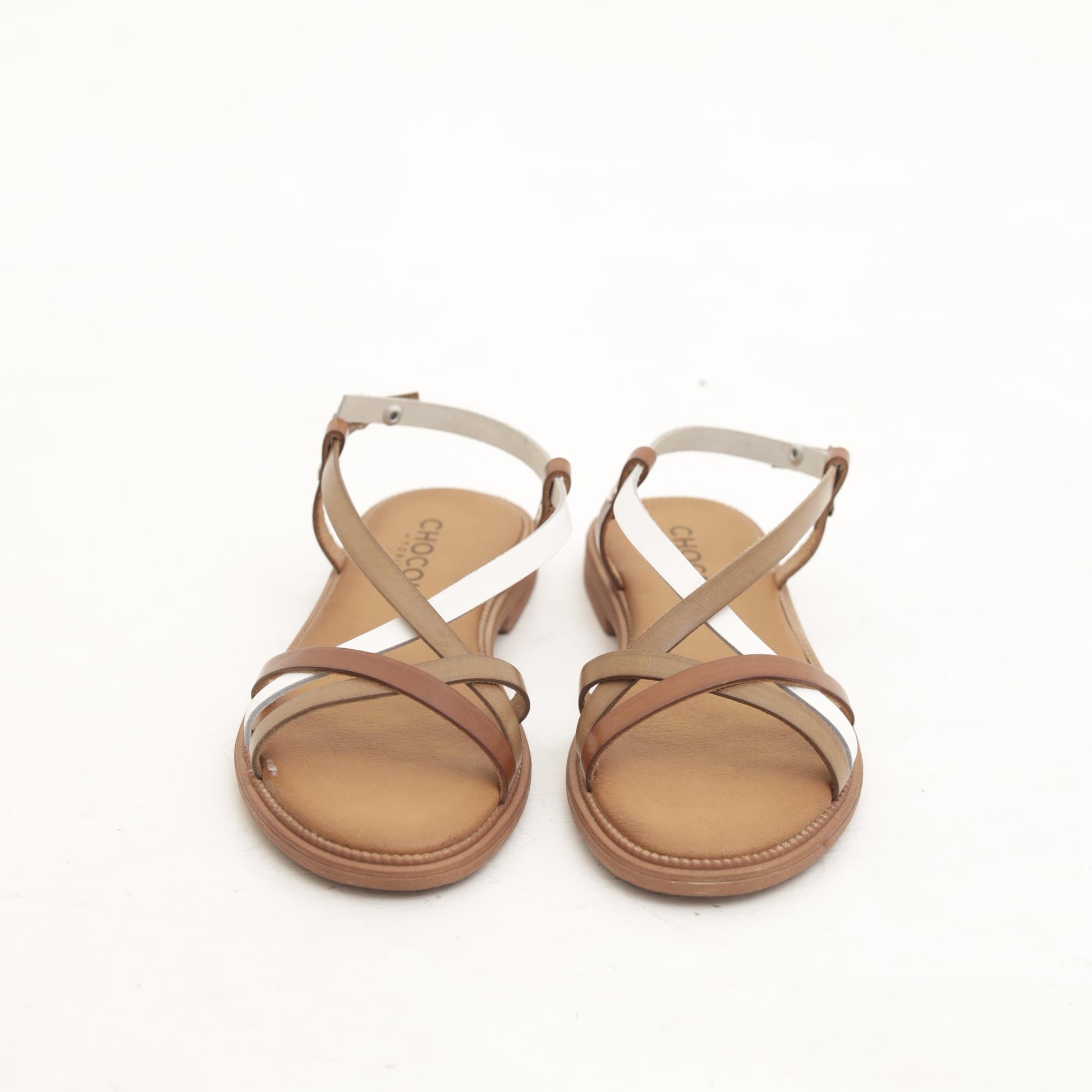 SANDALO FLAT FASCETTE BIANCO 