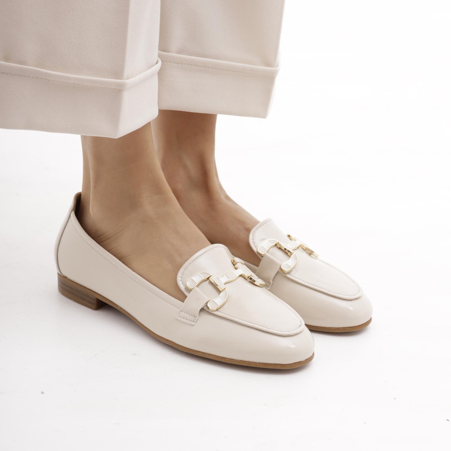 MOCASSINO MORSETTO PANNA 