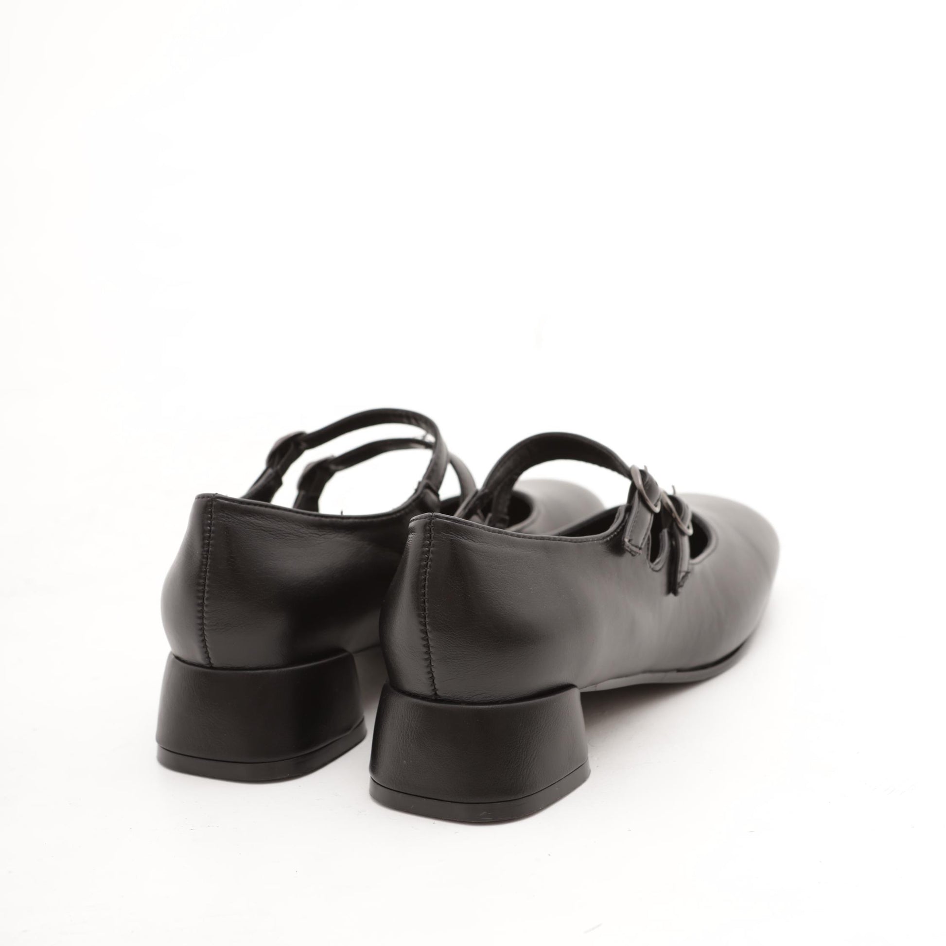 MARY JANE BASSA 2 CINTURINI NERO MP7003-2PUNE CHOCOLA