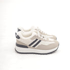 SNEAKERS RUNNING FUR DOPPIA FASCIA PANNA 