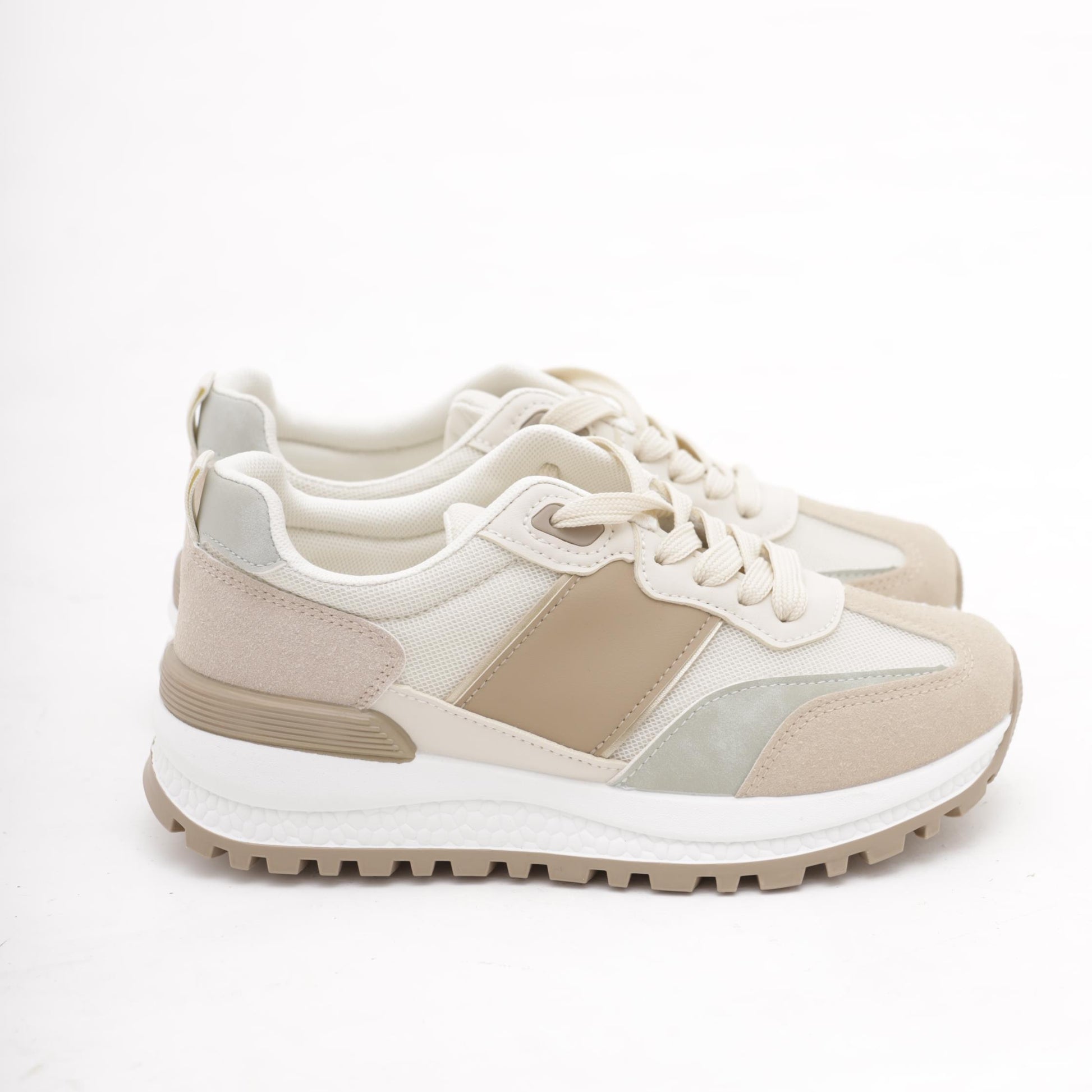 SNEAKERS RUNNING BEIGE<BR/> 