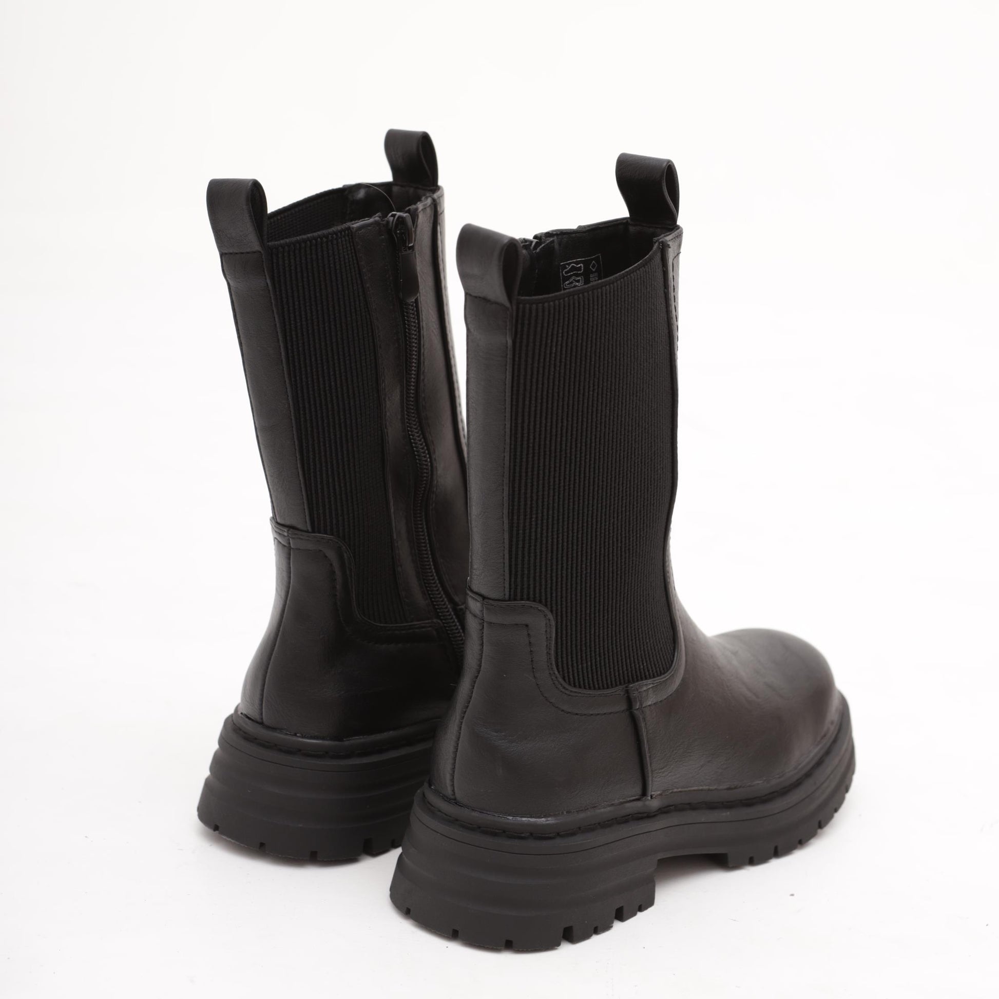 STIVALETTO ELASTICO E ZIP NERO 
