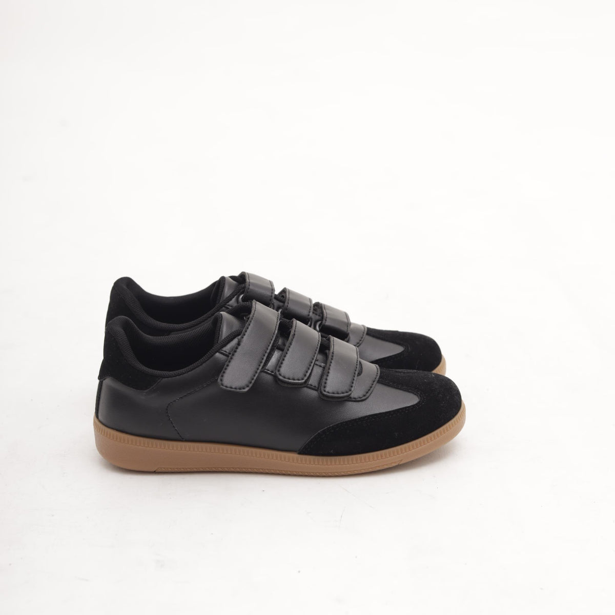 SNEAKERS FLAT STRAPPO NERO 