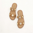 SANDALO FLAT MONETE CUOIO 