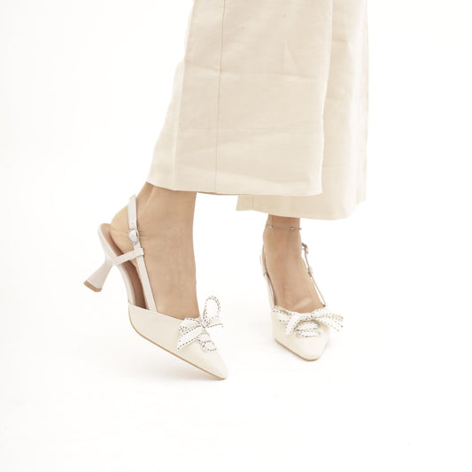 SLINGBACK NASTRO BEIGE 