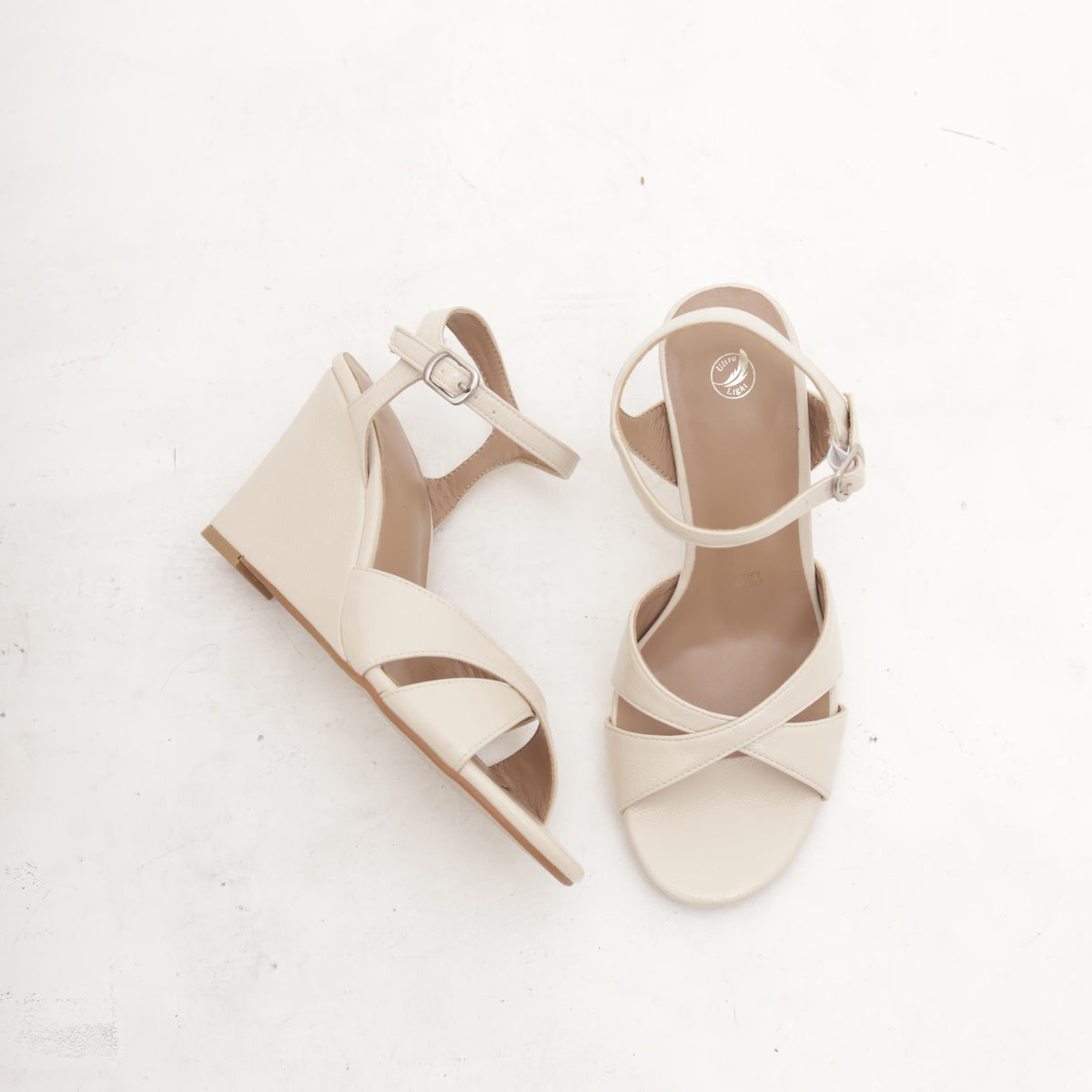 SANDALO ZEPPA INCROCIATO BEIGE 
