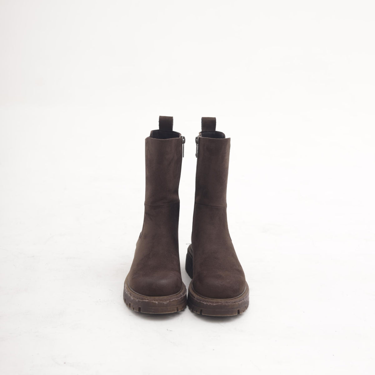STIVALETTO ELASTICO E ZIP TESTA DI MORO<BR/> 