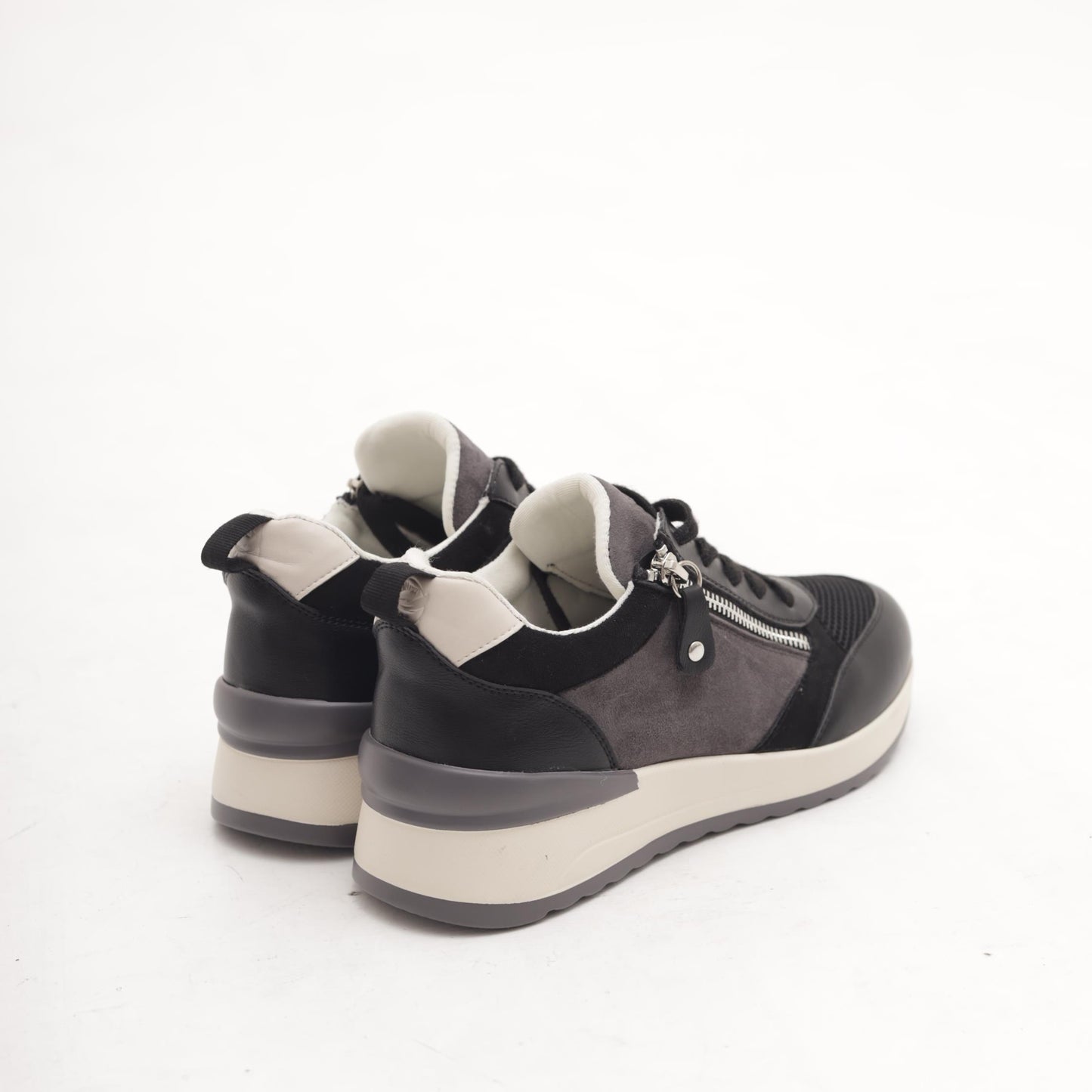 SNEAKERS ZIP NERO 