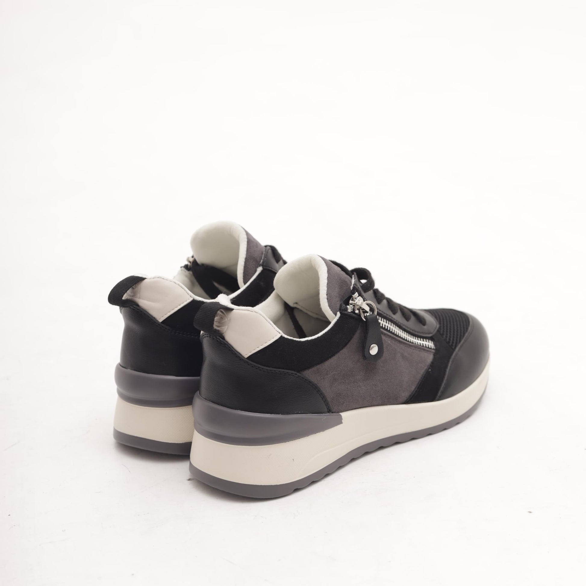 SNEAKERS ZIP NERO 