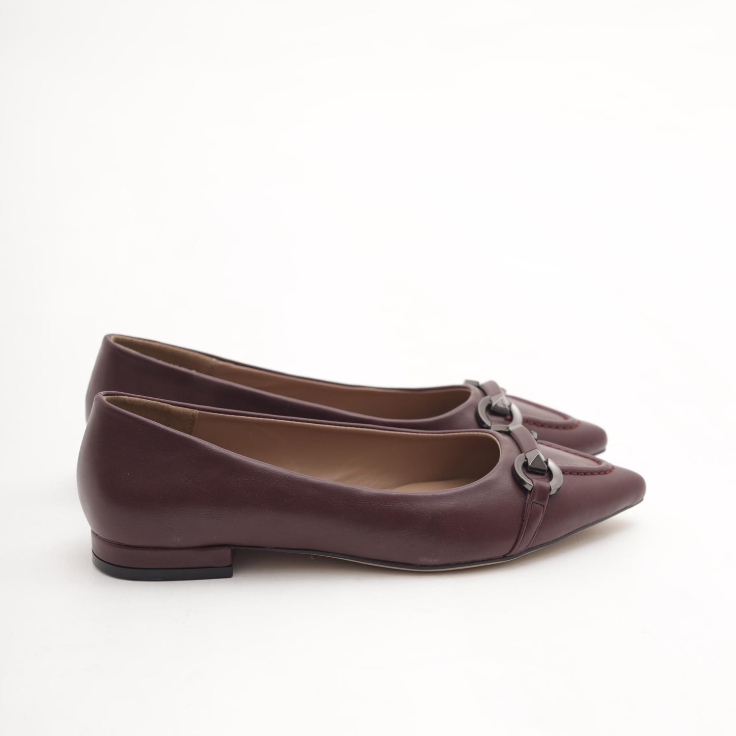 DECOLLETE FLAT MORSETTO BORDEAUX 