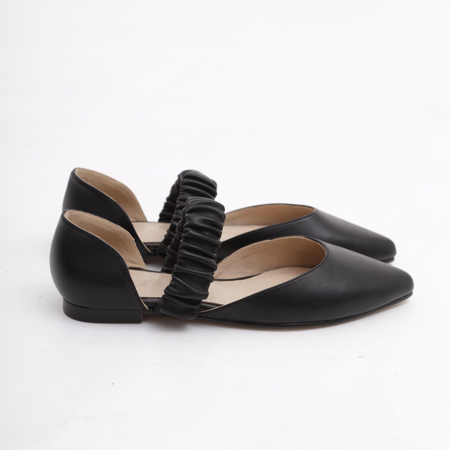 DECOLLETE D'ORSAY FLAT ELASTICO NERO 