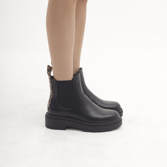 STIVALETTO CHELSEA BASSO ANIMALIER NERO MP2749-3PUNERO CHOCOLA