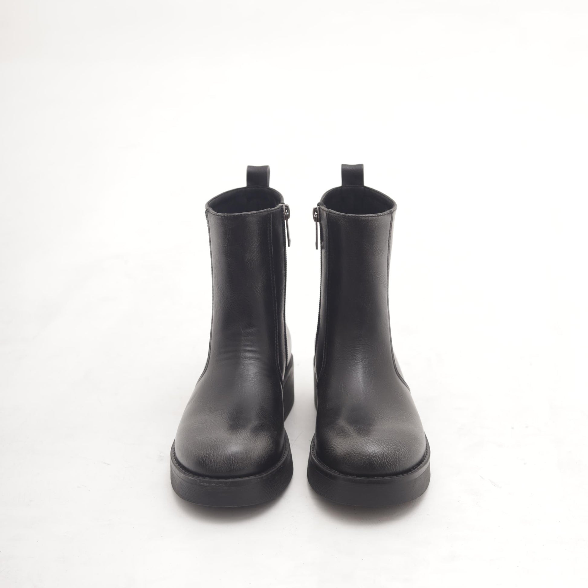 STIVALETTO BIKER BASSO LISCIO GESSO 