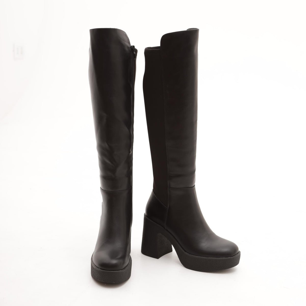 STIVALE CHUNKY STRETCH NERO<BR/> 