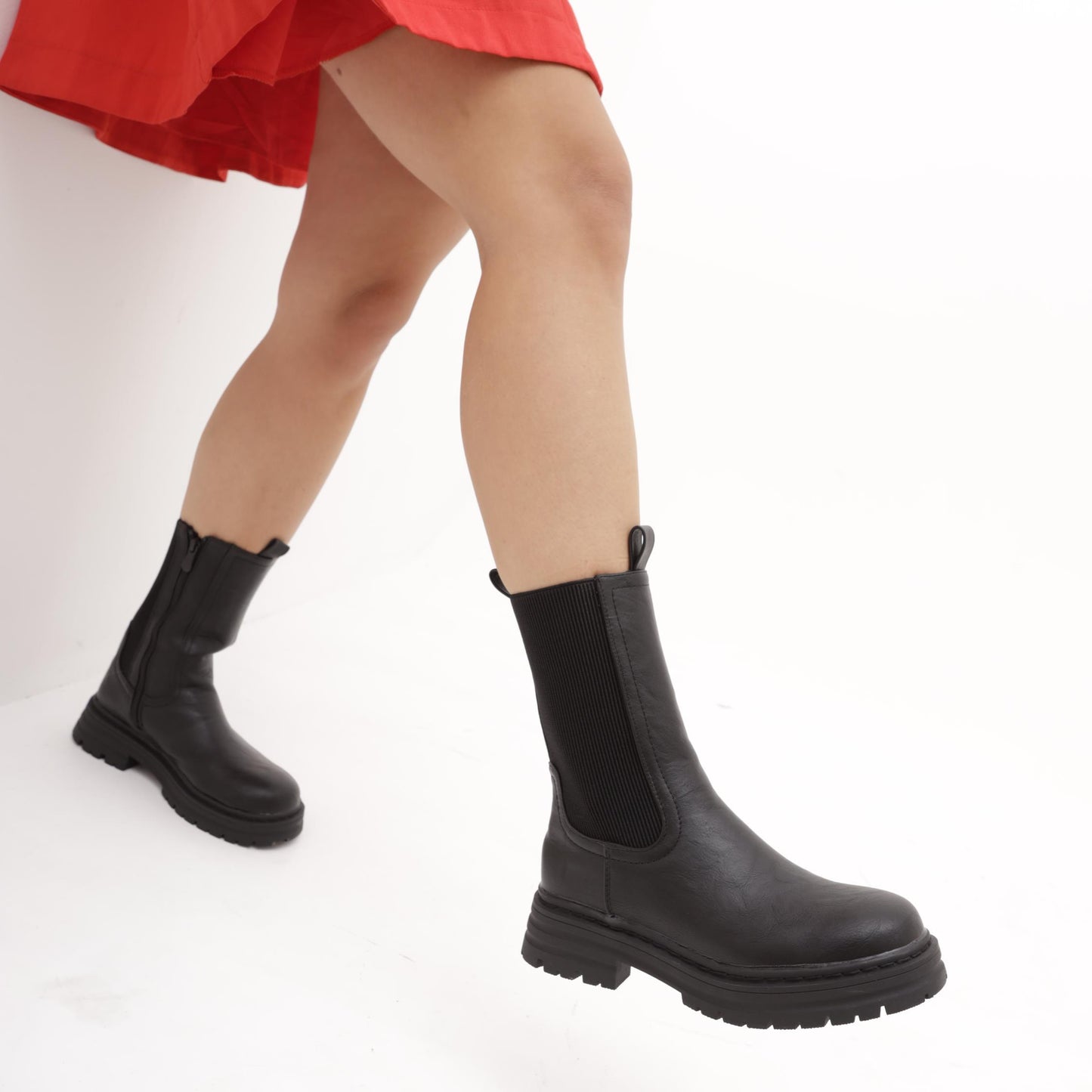 STIVALETTO ELASTICO E ZIP NERO MP644-1PUNE CHOCOLA