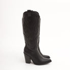 STIVALE TEXANO TACCO ALTO NERO 
