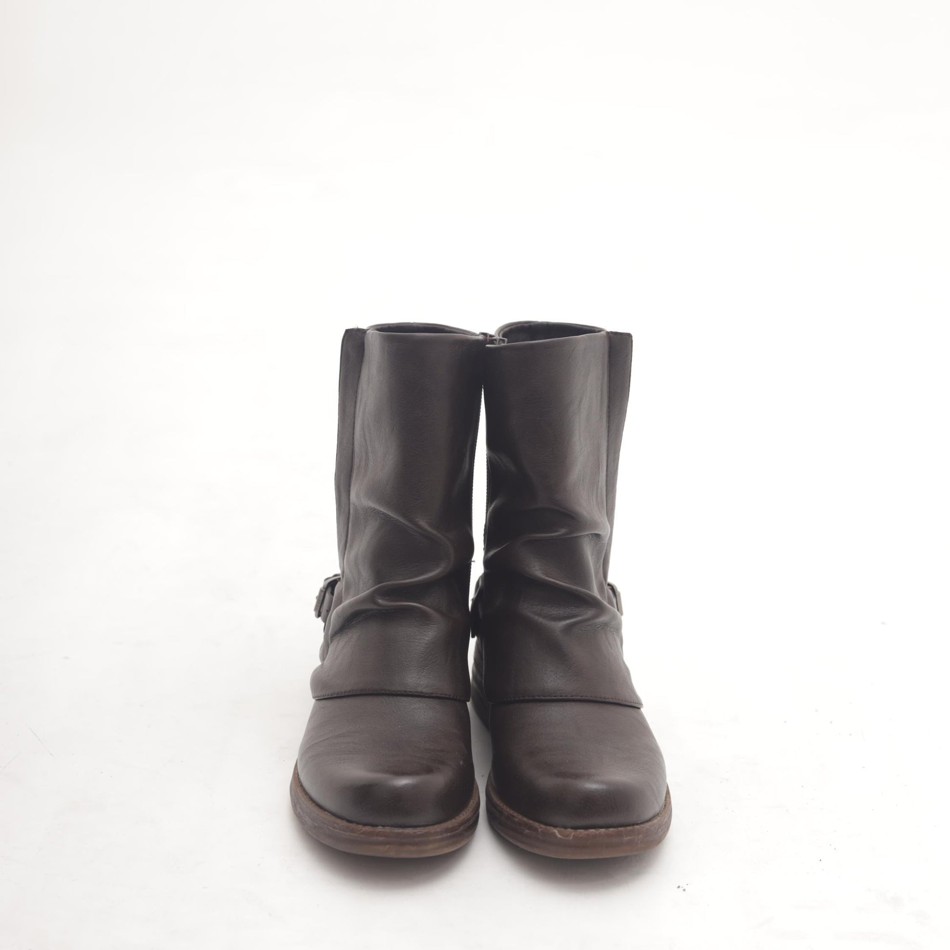 STIVALETTO RISVOLTATO CON FIBBIA E ZIP TESTA DI MORO MP2708-1PUTM CHOCOLA