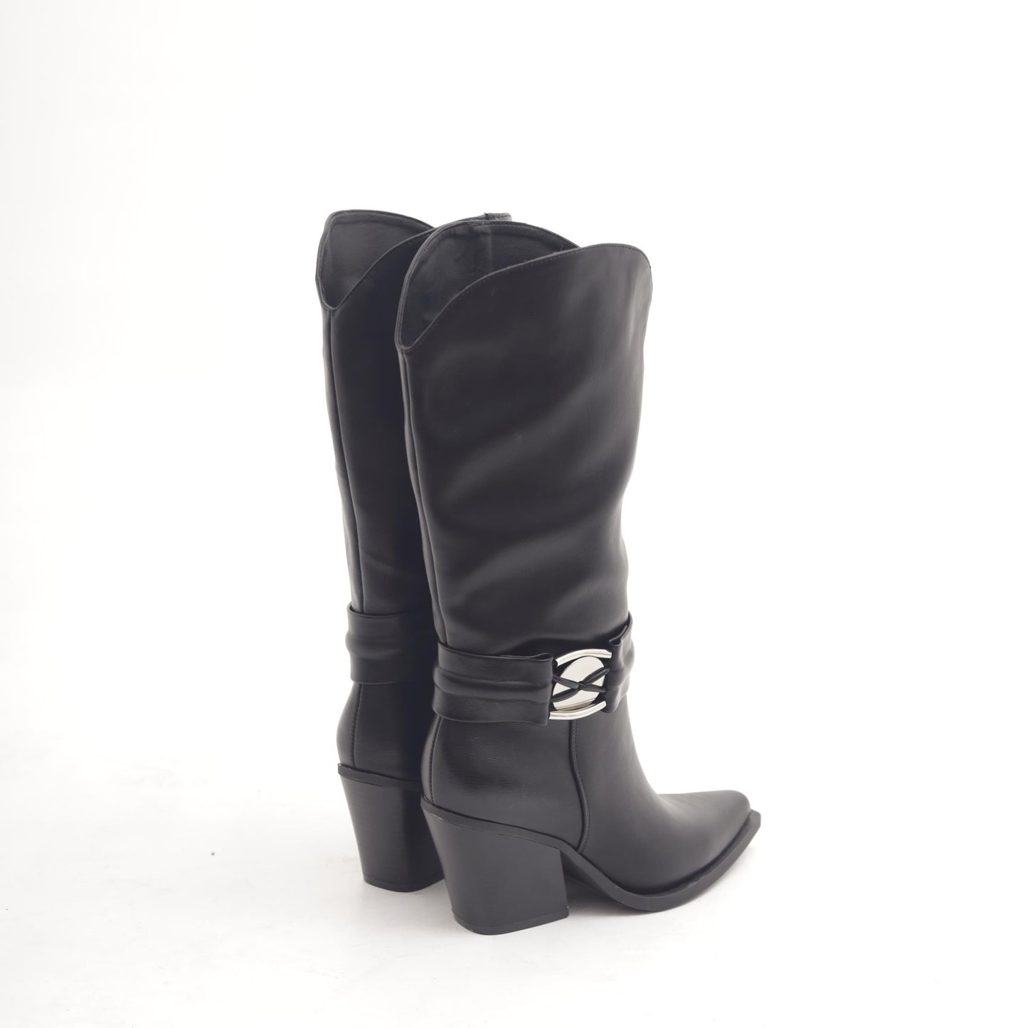 STIVALE TEXANO CINTURINO CAVIGLIA NERO MP2701-2PUNE CHOCOLA