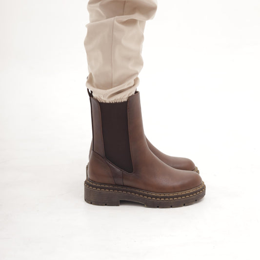 STIVALETTO ELASTICO E ZIP MARRONE MP2749-2PUMR CHOCOLA