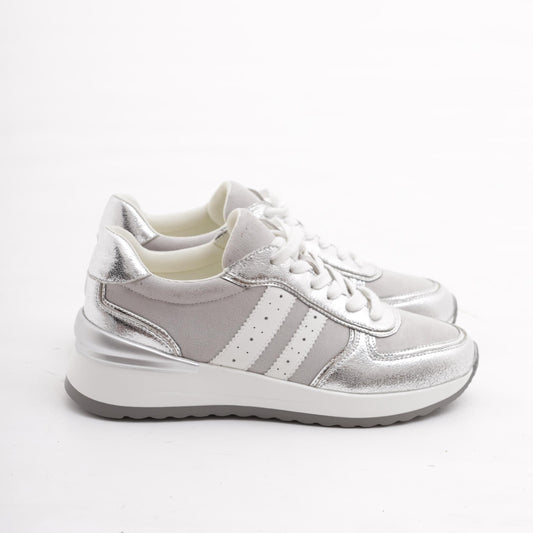 SNEAKERS RUNNING ALTA ARGENTO<BR/> 