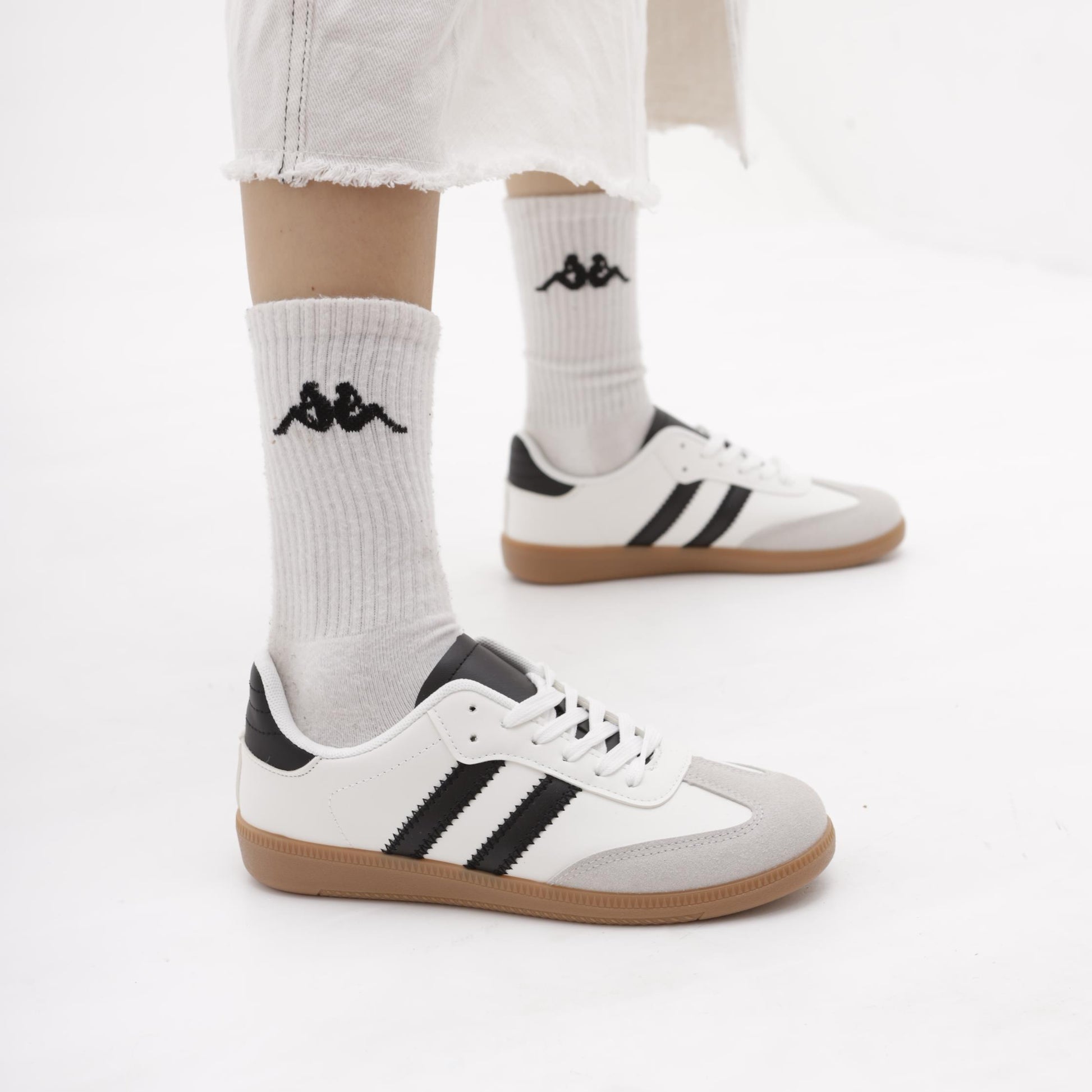 SNEAKERS FLAT BIANCO MP902-1PUBI CHOCOLA