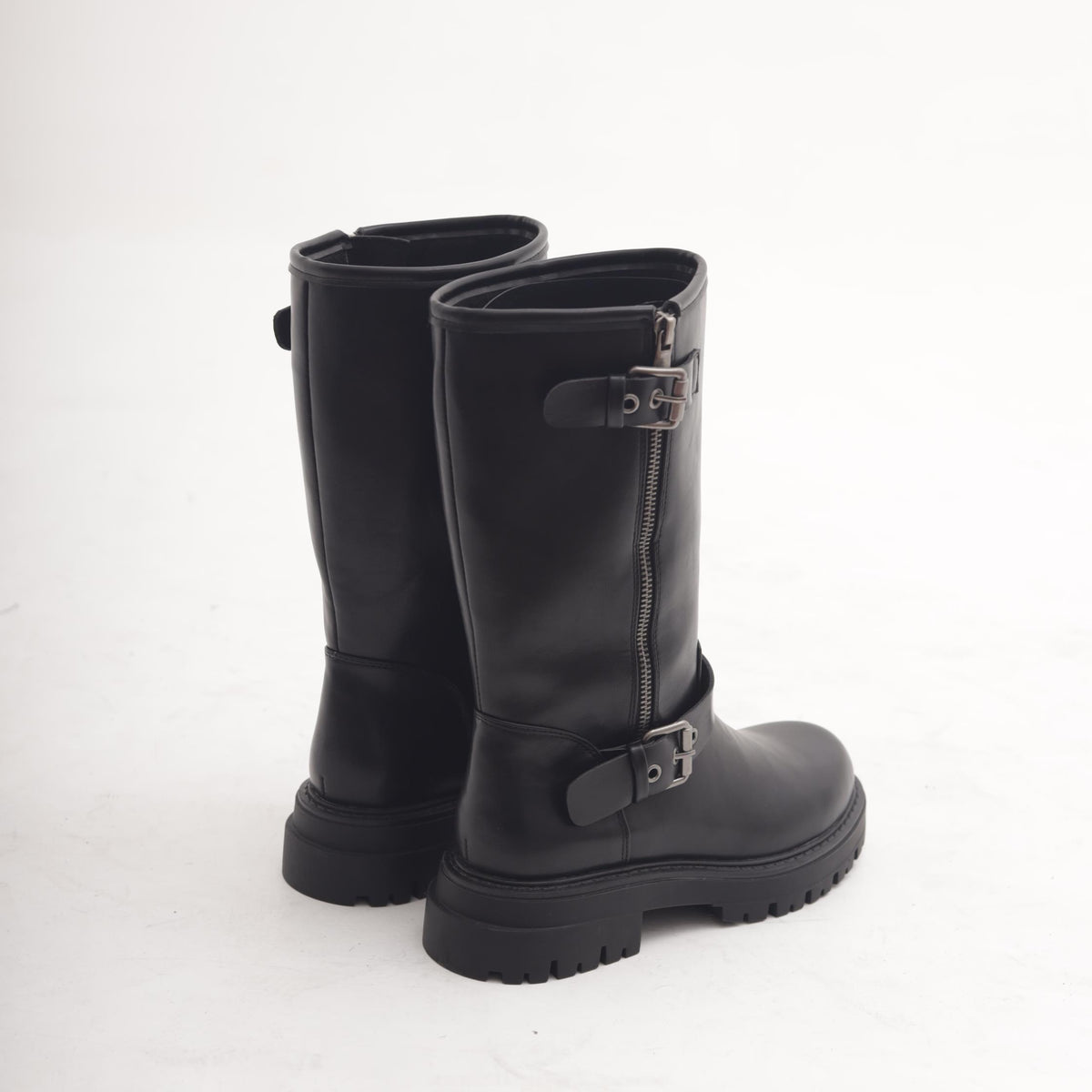 BIKER CON ZIP ESTERNA NERO 