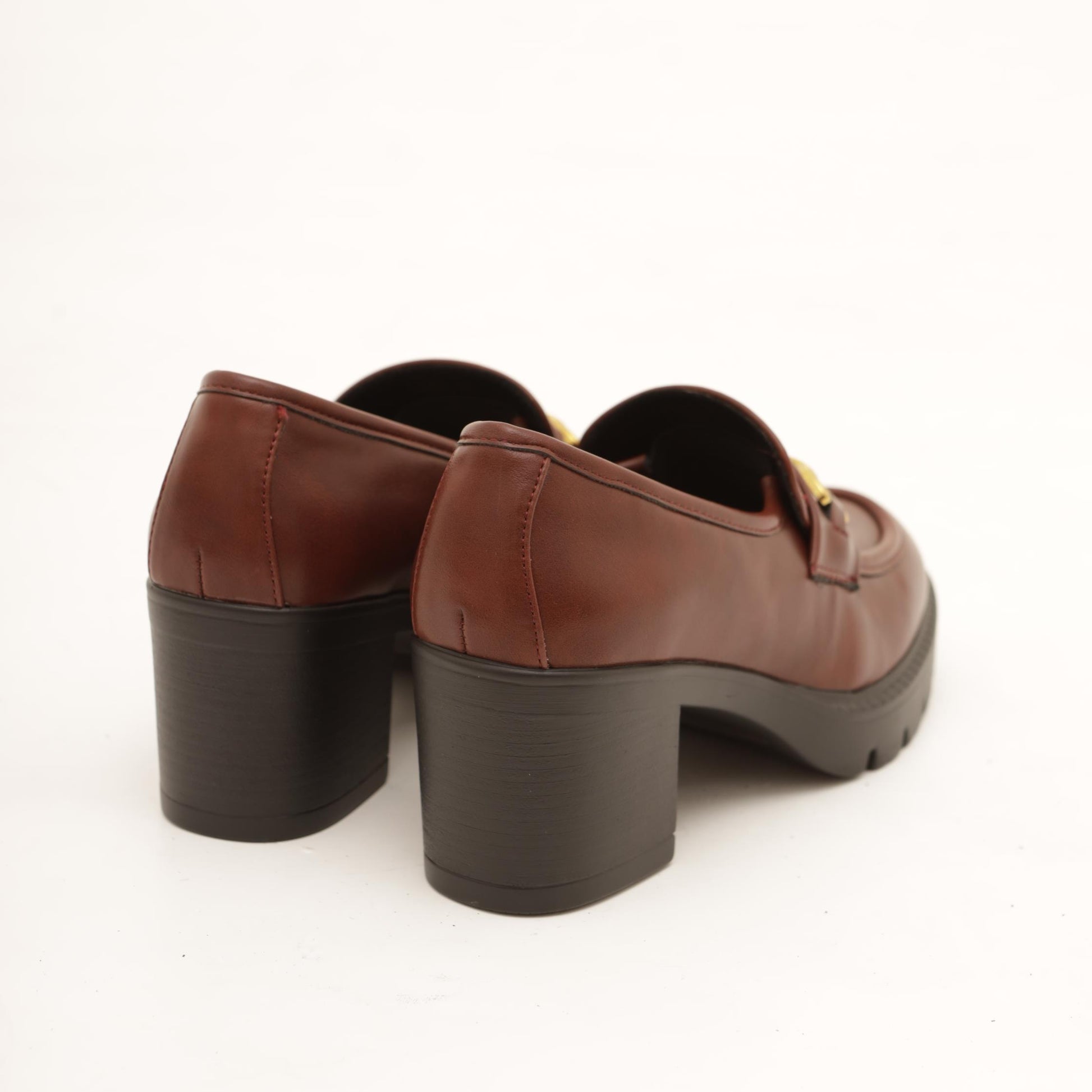MOCASSINO CON TACCO E MORSETTO BORDEAUX 