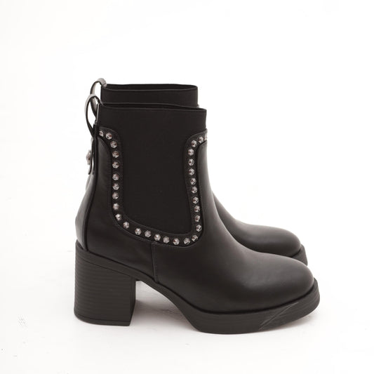 TRONCHETTO BASSO ELASTICO NERO MP749-2PUNE CHOCOLA