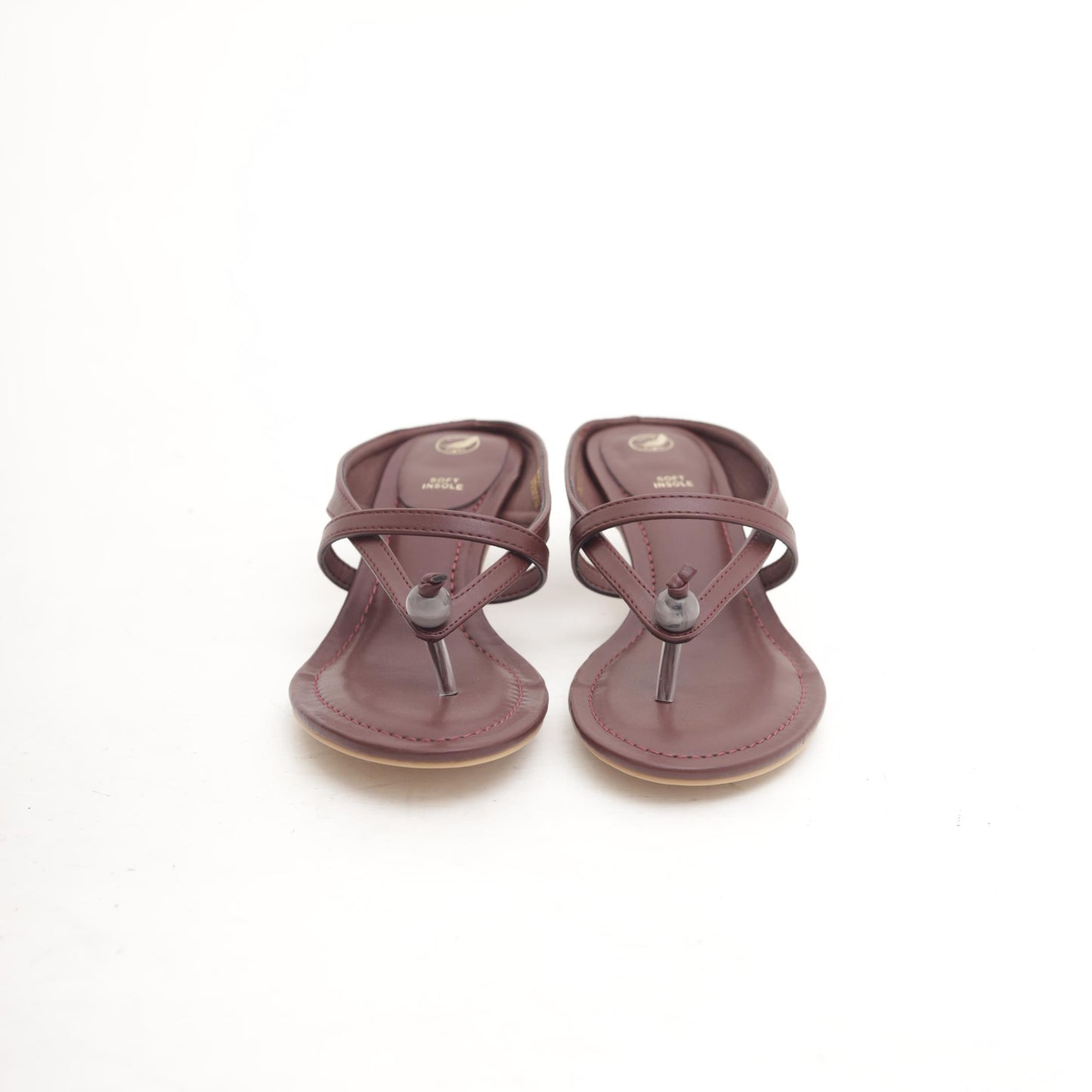 SANDALO INFRADITO TACCO NODO BORDEAUX 