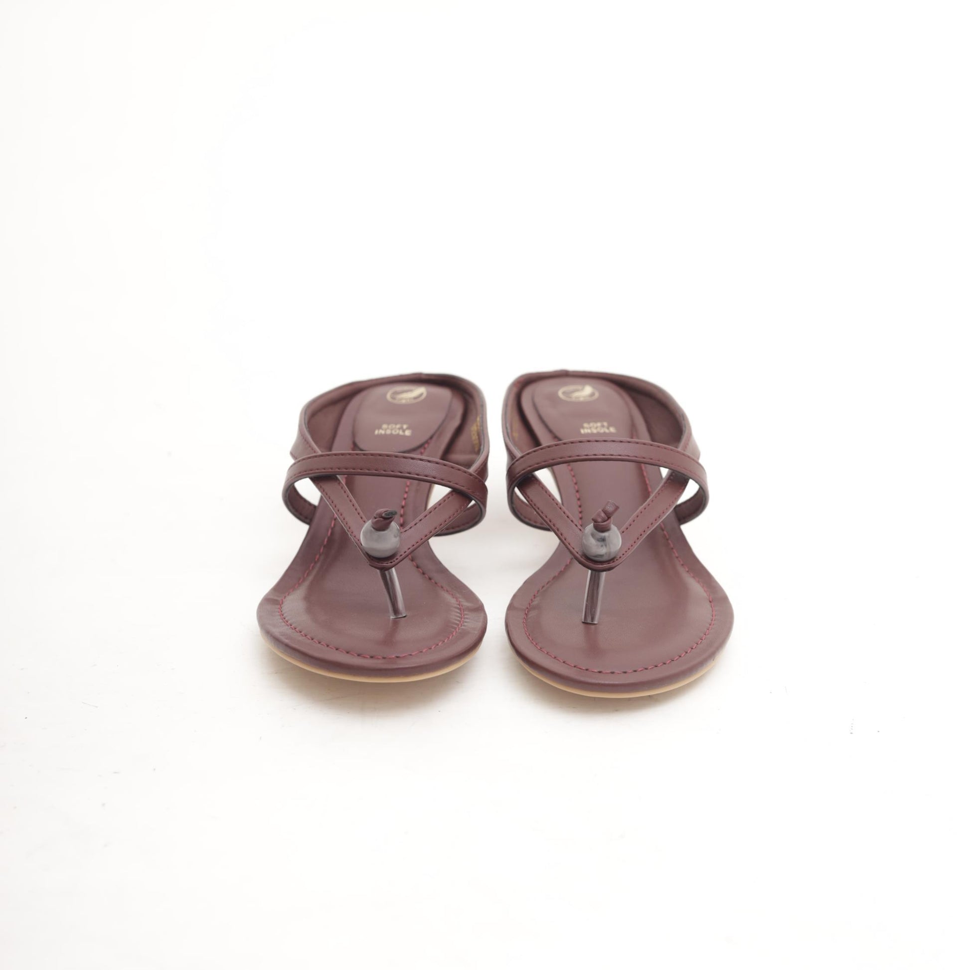 SANDALO INFRADITO TACCO NODO BORDEAUX 