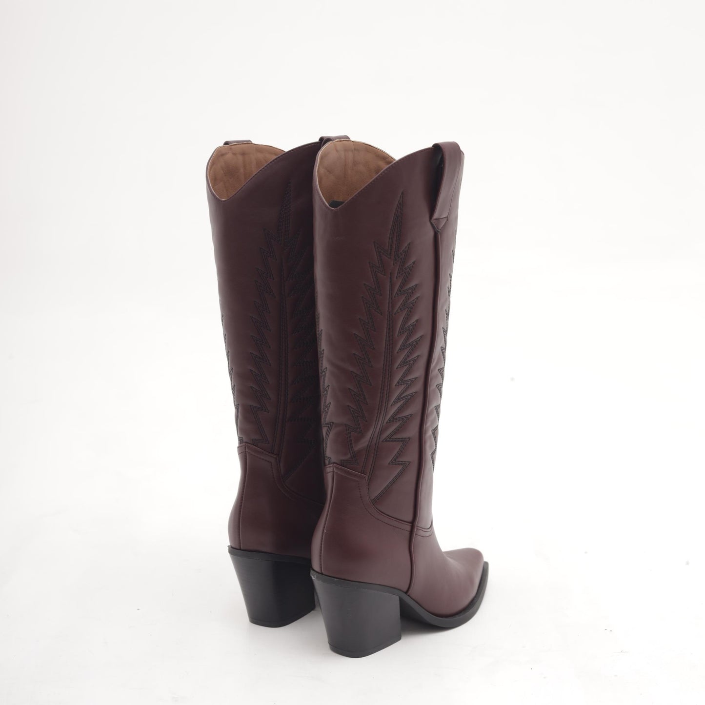STIVALE TEXANO TACCO BORDEAUX 